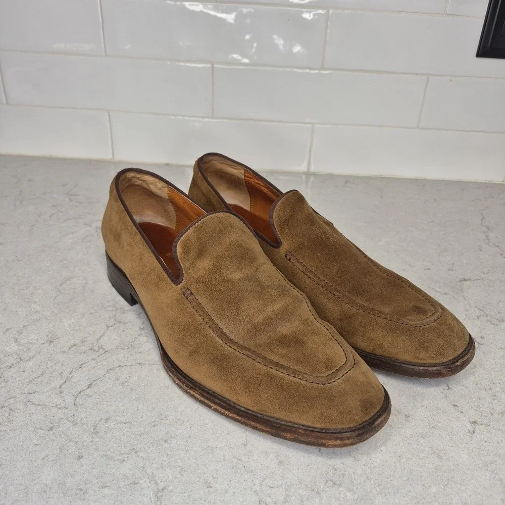 FRYE Men's Size 10D‎ JEFFERSON VENETIAN LOAFER Suede CHESTNUT